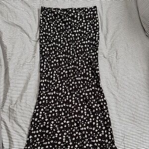 Floral Black and White Skirt